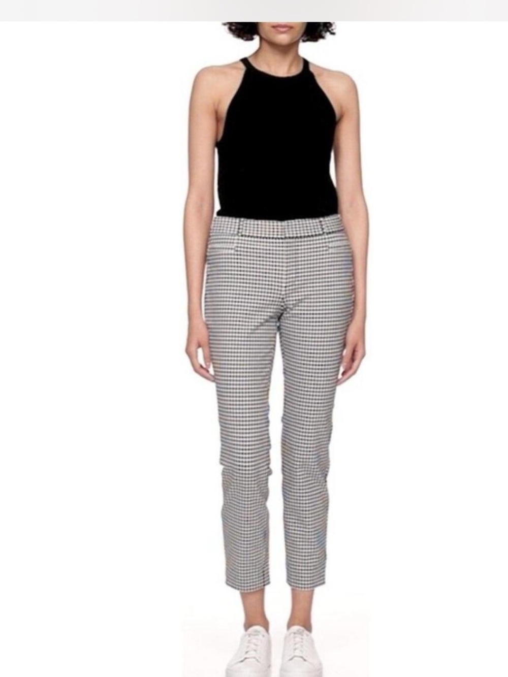 Banana Republic Black and White Patterned Sloan Pants